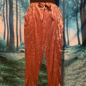 Crushed Velvet Mauve Lounge Joggers w/ Pockets